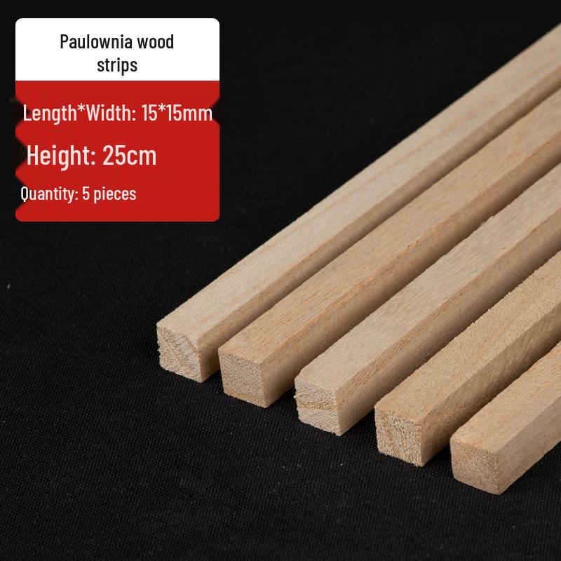 Paulowniahout Strips voor 3D Modelbouw en Blokhut Constructie