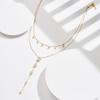 Real 925 Sterling Silver Necklace with CZ Classic Waterdrop Choker Chain Fashion Colar for Women Fine Jewelry