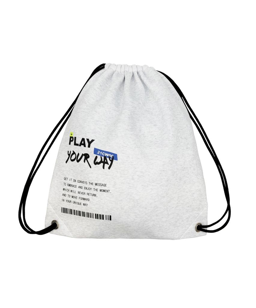 Get It On Play Your Away String Bag_White