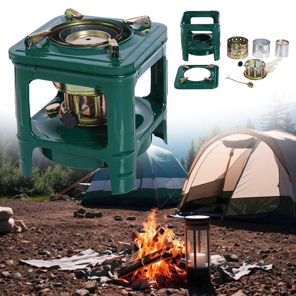 High-end Kerosene Stove 8 Wicks Backpacking Oil Stoves Camping Picnic Water Heating Stove 2-3 Person Diesel Heating Stoves