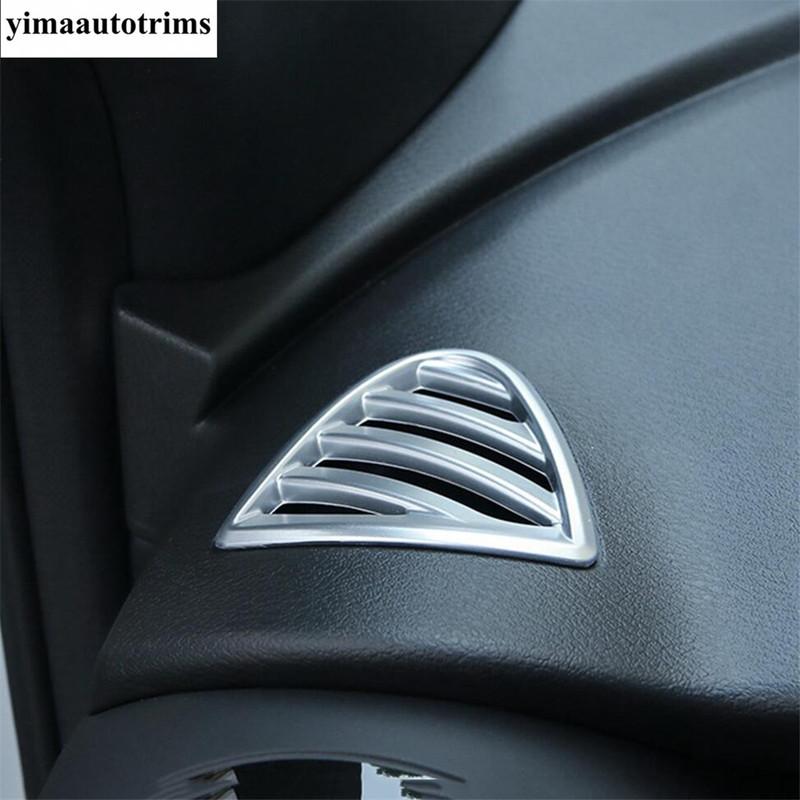 Dashboard Air AC Conditioning Outlet Vent Frame Decoration Cover Trim For Nissan Kicks 2016 - 2024 ABS Carbon Fiber Accessories