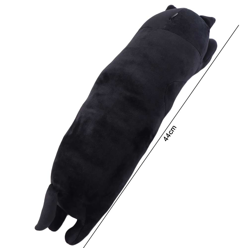 Nap Sleeping Stuffed Animal Long Cat Pillow Sleeping Pillow Home Decor Black Cat Plush 44cm Kawaii Stuffed Cat Dolls Hug Cushion
