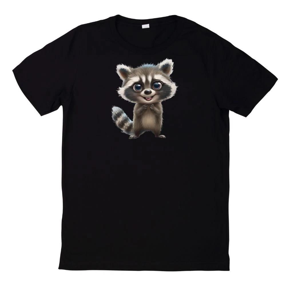 T-Shirt Süßer Waschbär Lustig Racoon Motiv S