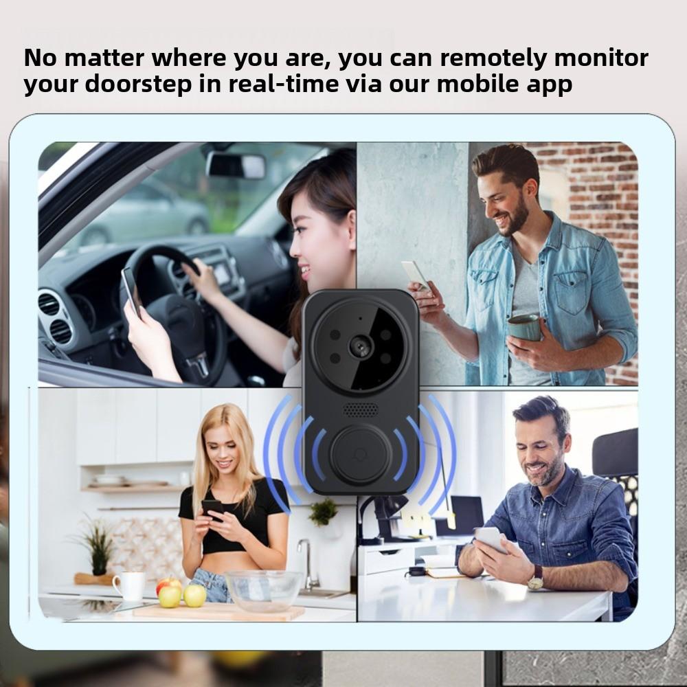 HD Video Wireless Smart Doorbell Night Vision Smart Home Door Bell  Outdoor