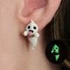 Practical Ghostly Ear Accessories Sturdy Soft Clay Earrings Accessory with Persistent Nighttime Fashion Accessory