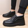 Mens Winter Waterproof PU Snow Boots Thick Insulated Slip-On Warm Casual Low-Cut Middle-Aged Seniors