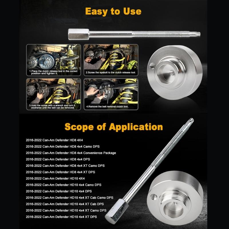 Szybkie i Niezawodne Narzędzie do Demontażu Paska Oszczędzające Czas Narzędzie do Wymiany Paska i Komponentów dla Can Am Defender HD8 i HD10