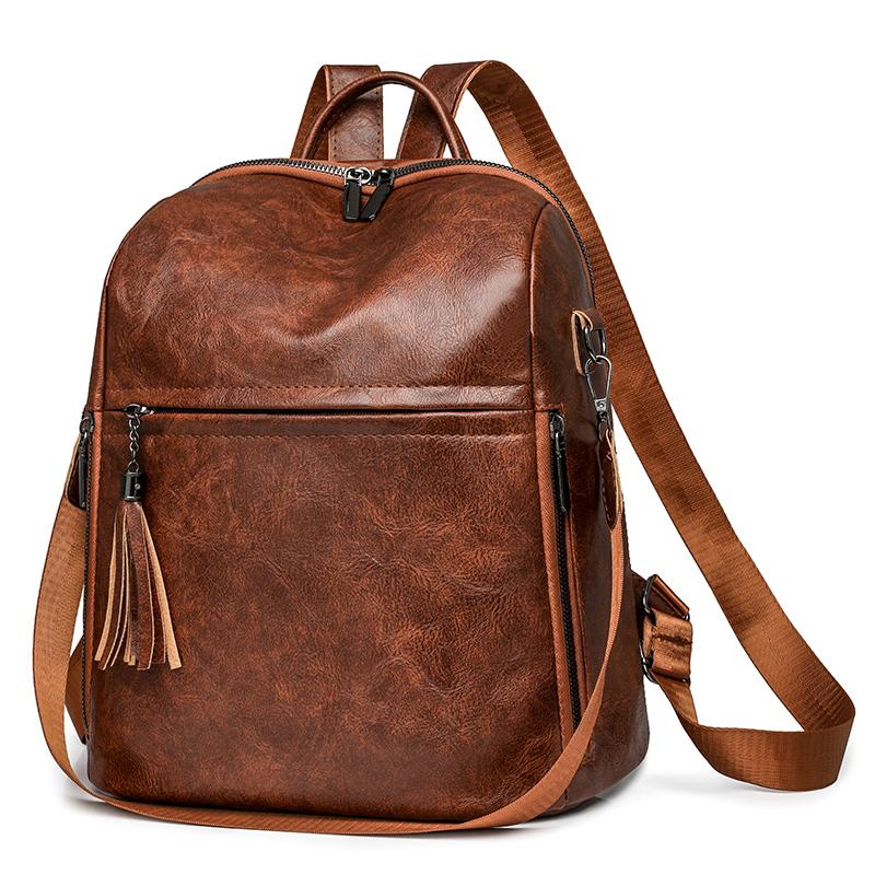 2025 New Designer Backpack Women High Quality Leather Backpacks School Bags for Teenagers Girls Large Capacity Travel Backpack