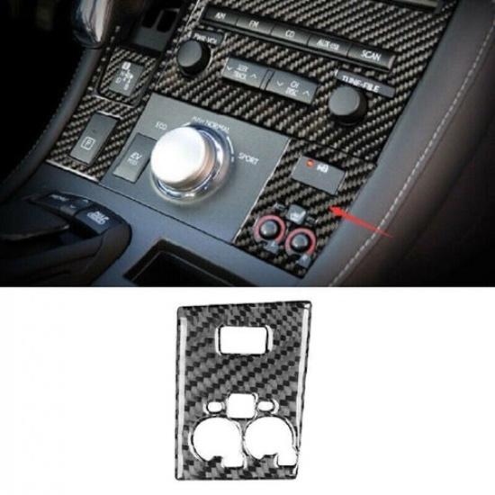Real Carbon Fiber Car Console Sport Mode Cover Trim For Lexus CT200h 2011-2017