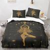 Boho Sun and Moon Duvet Cover Mysterious Astrology Bedding Set Microfiber Witch Wiccan Fortune-Telling Tarot Cards Quilt Cover