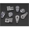 100Pcs with Screws Glass Fixing Clip Kit Plastic Hanging Hardware Tools  Cabinet Doors Windows