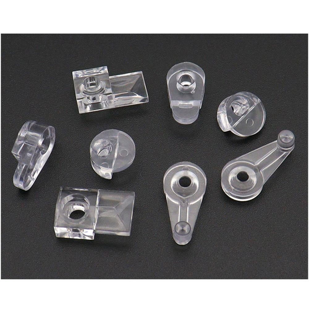 100Pcs with Screws Glass Fixing Clip Kit Plastic Hanging Hardware Tools  Cabinet Doors Windows