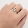 Korean Stainless Steel Moon Cat & Reindeer Butterfly Ring for Christmas