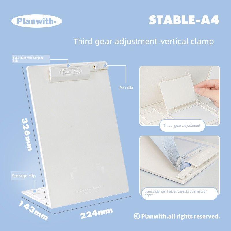 

Planwith Stand Folder A4 Folder Plate Holder Writing Board Pad Test Paper Clip Office Supplies Stationery