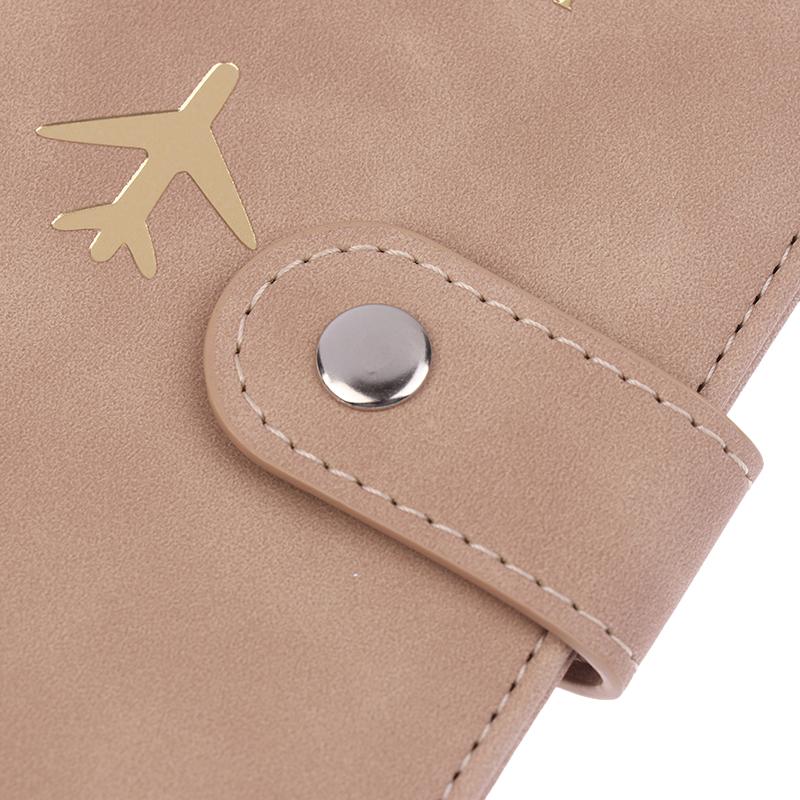 1Pc Id Holder With Airplane Clasp Pu Leather Travel Passport Cover Multiple Card Slots Passport Holder Unisex Travel Organizer