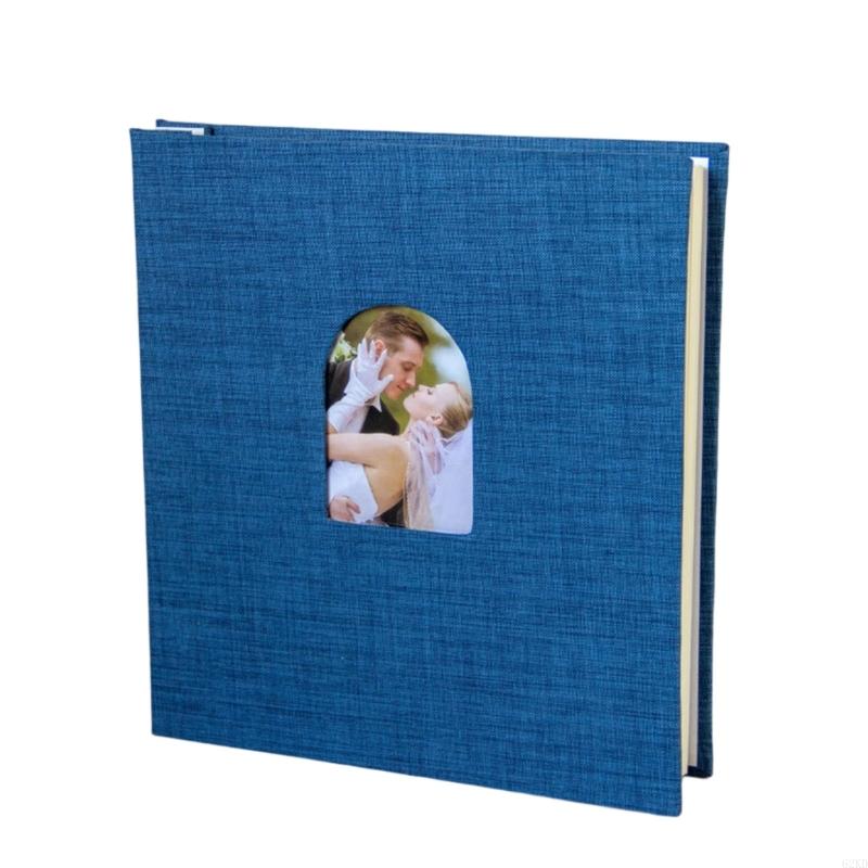 62KD Arch Design Photo Album With 40 Pockets Thick Cardboards Pages Writing Space