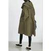 Lässiger Stil Windbreaker Damen Mittellang Kleines Temperament Taille Langarmjacke