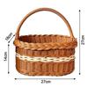 Willow Rattan Flower Basket Sturdy Storage with Handle Vegetable Storage Basket Handmade with Taurus Flower Arrangement Basket