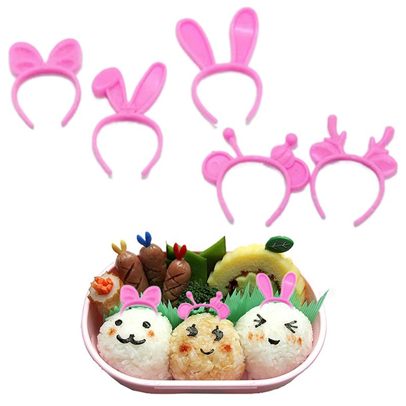 5Pcs Bento Decoration Tools Lunch Bento Box Food Headwear Buffet Sandwich Toppers Decor For Bento Decoration