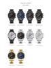 Men's Six-Hand Stainless Steel Fashion Calendar Watch with Metal Strap