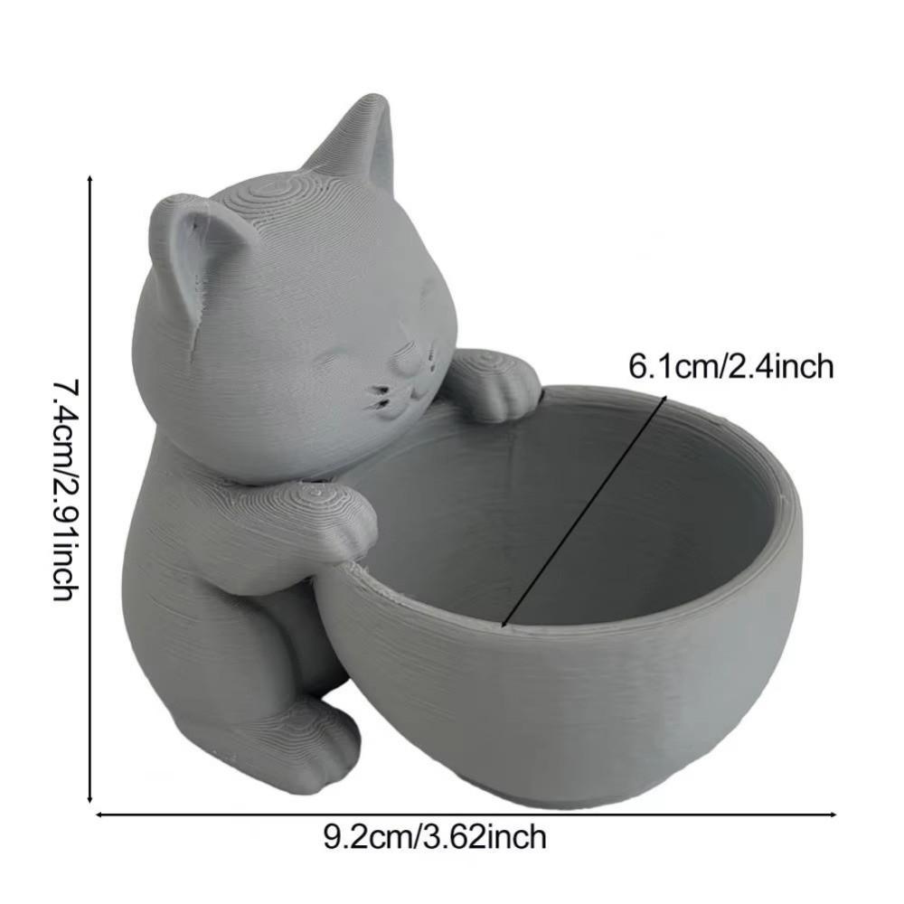 Mini Small Flowerpot Cat-Shaped with Drainage Holes Cacti Potted Plant Uniquely Designed Succulents Planter Pot