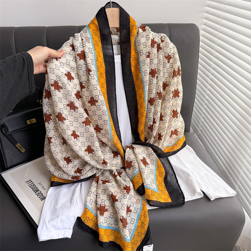 Xiaomi autum shawl outer fashionspring & fall scarf women's cotton and linen dual-use easiest for match thin winter silk scarf long gauze scarf