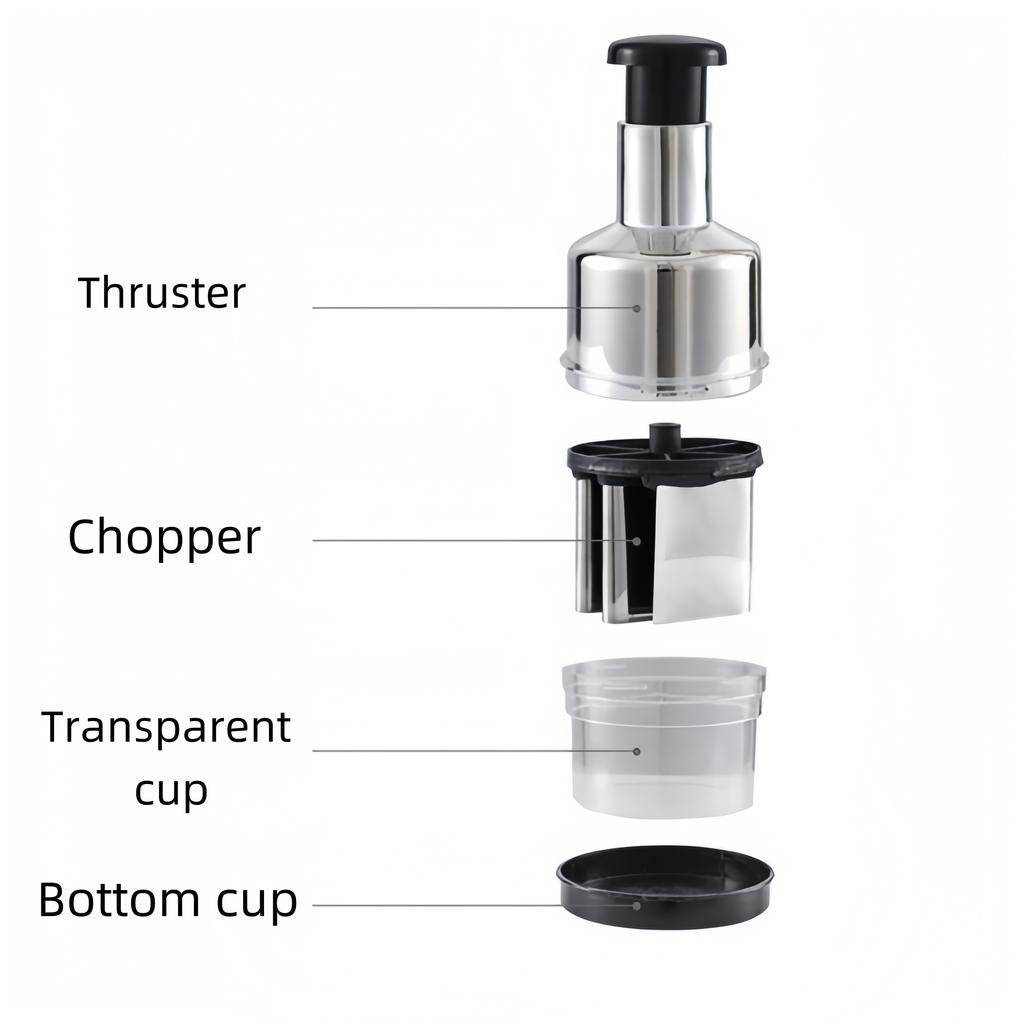 Garlic Press Manual Food Chopper Stainless Steel For Kitchen Easy To Clean Mincer Crusher Vegetable Onion Cutter Handheld Tool