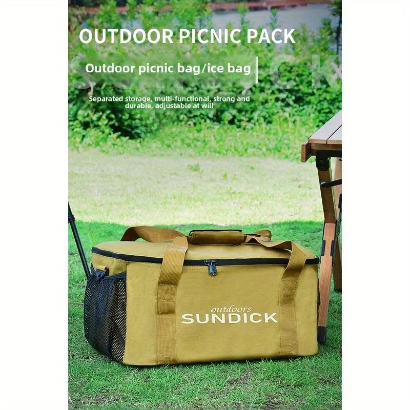 Mountain Guest Outdoor Cooking Set Picnic Bag Large Capacity Storage Cooler for Camping Hiking