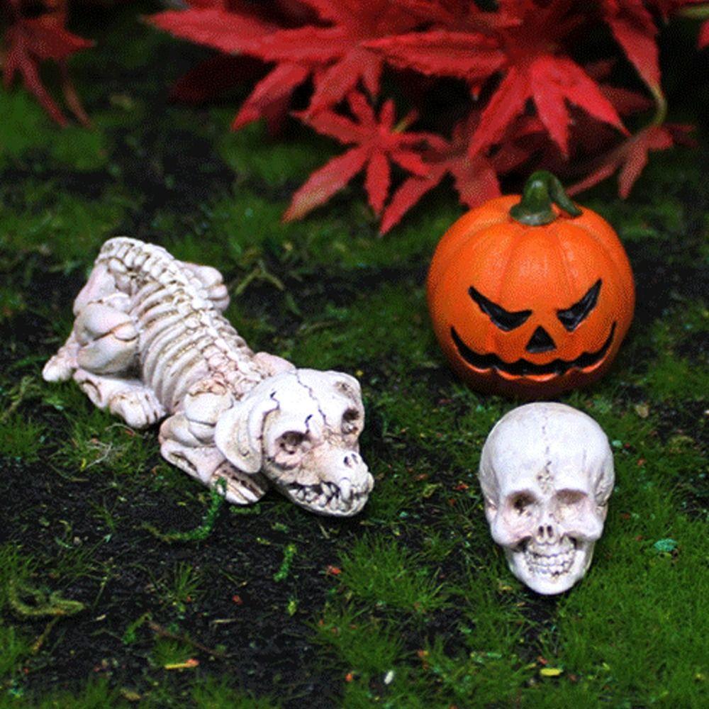 Pumpkin Skeleton Cat Halloween Skeleton Figurine Mini Pumpkin Ornament  Ghost Festival