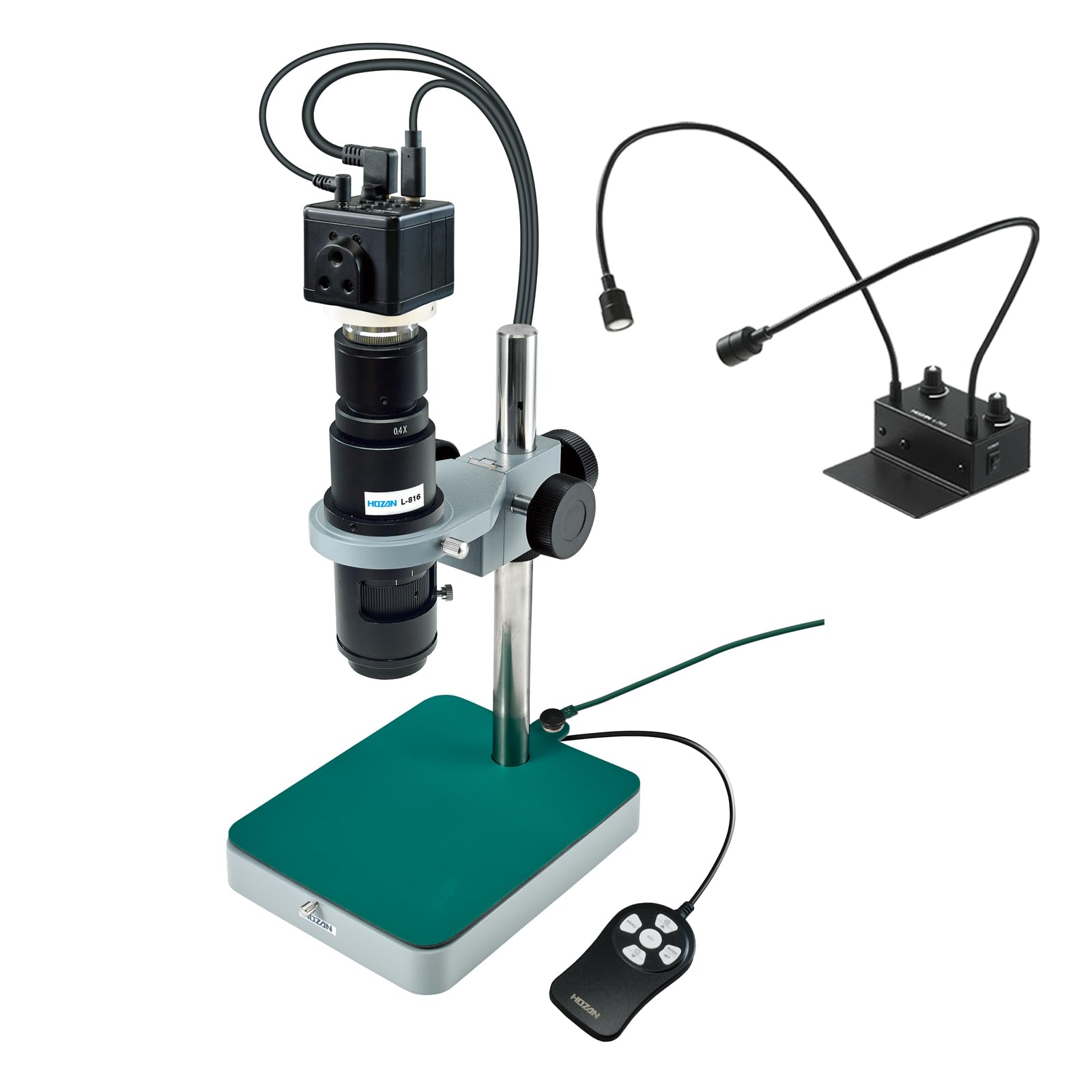 

HOZAN HDMI Output Microscope Magnification Flexible Arm Lighting Standard Base 53~380x [26~185x] L-KIT590