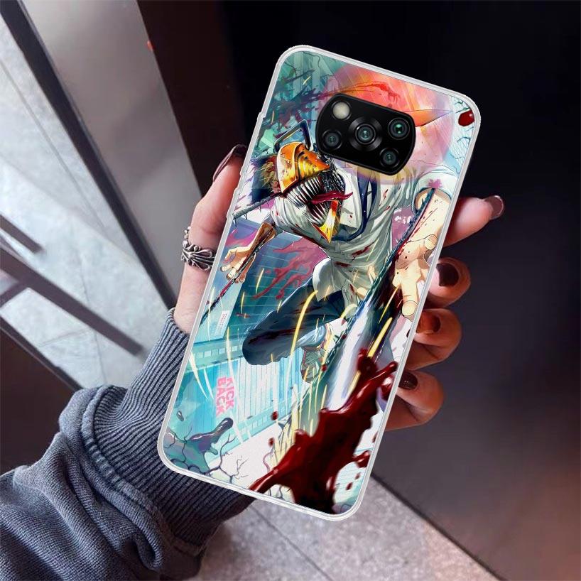 

C-Chainsaw Mans Denji Phone Case For Xiaomi Poco X7 X6 X5 Pro F7 Ultra Redmi 15C 15 13 13C 12 12C 10 10A 10C 9 9A 9C 9T Shell Po Redmi 9A