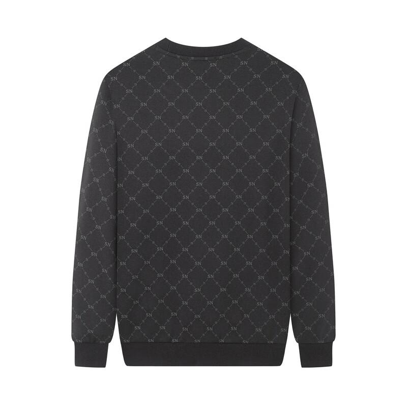 Septwolves Men's Xinjiang Cotton All-Over Print Round Neck Sweatshirt