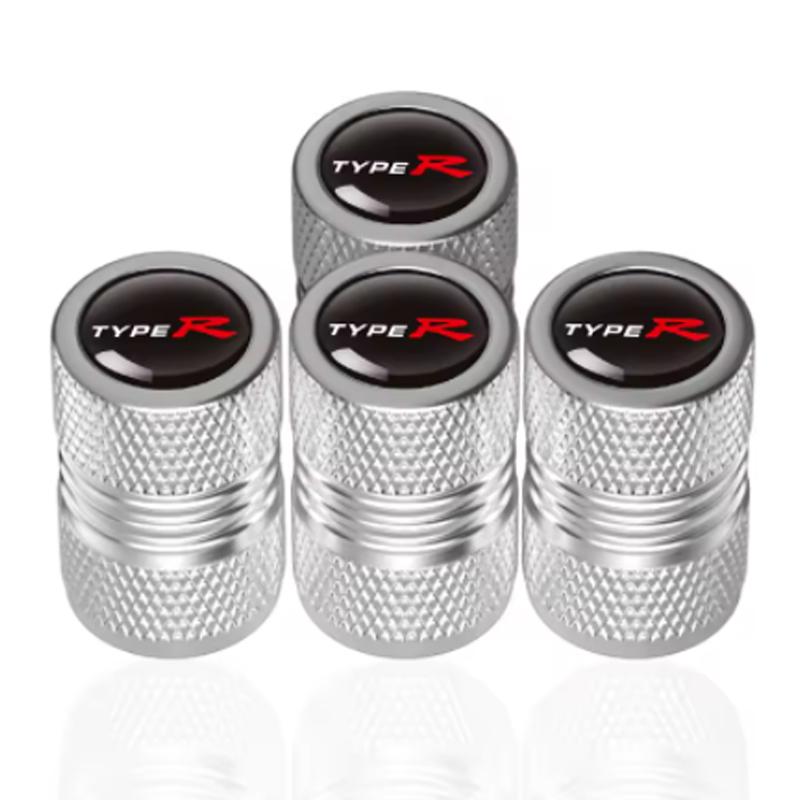 4 Pezzi Tappi Valvola Ruota Pneumatico Tipo R per TYPE R CRV HRV Accord Fit Accessori