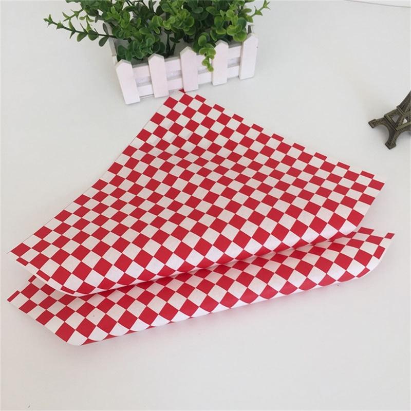 100 Count Food Grade Greaseproof Paper Waterproof Basket Liners Professional Baking Supplies for Festival BBQs