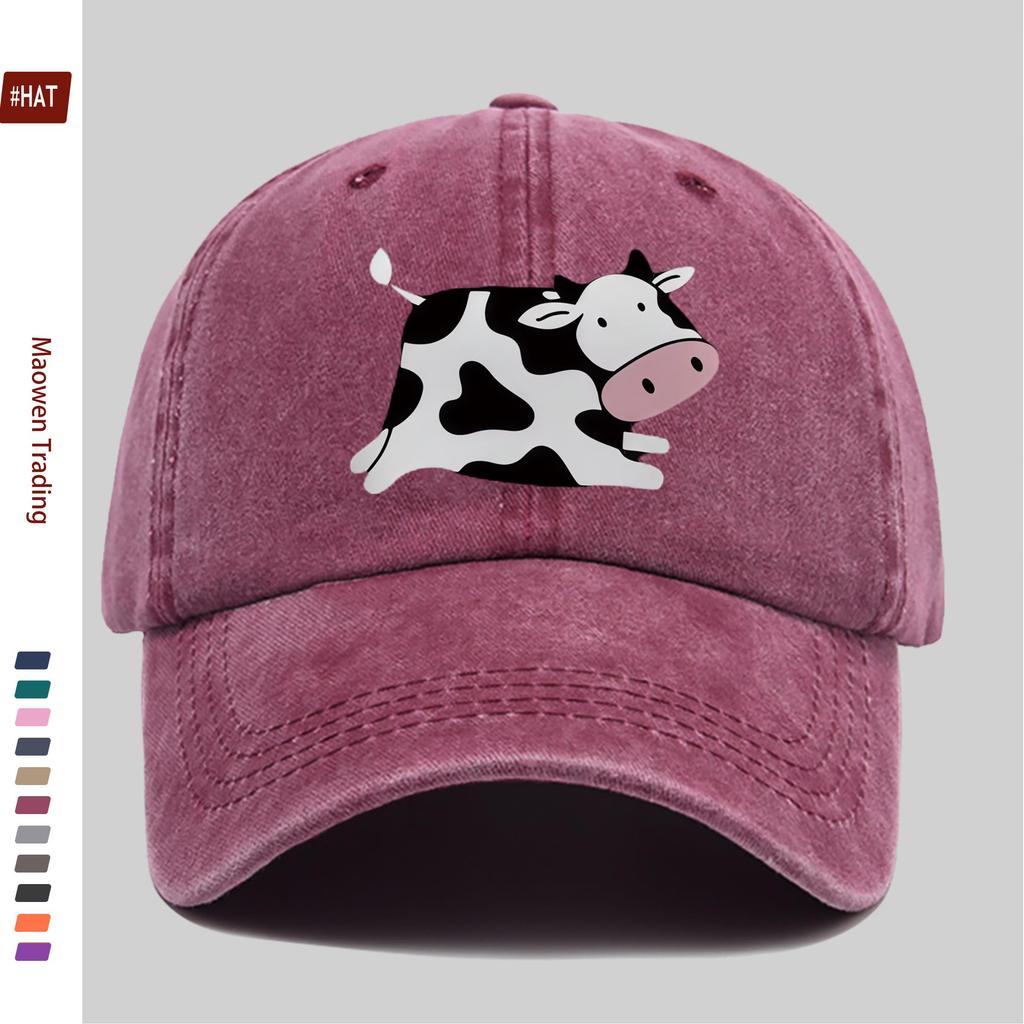 Pc Pcs Cow Print Baseball Cap Suitable for Dating Fishing Travel Outdoor Sports Beach Vacations Parties  Adjustable Buck