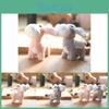 Fluffy Plush Donkey Keychain Cuddly Soft Toy Pp Cotton Cute Bag Charm 12cm Gray And Pink