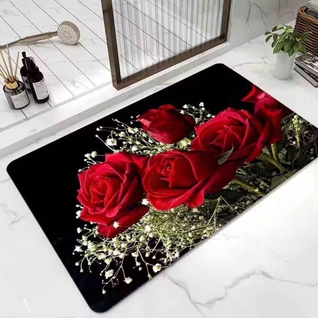 Diatom mud floor mat bathroom absorbent mat bathroom kitchen entrance door household quick-drying anti-slip mat can be cut