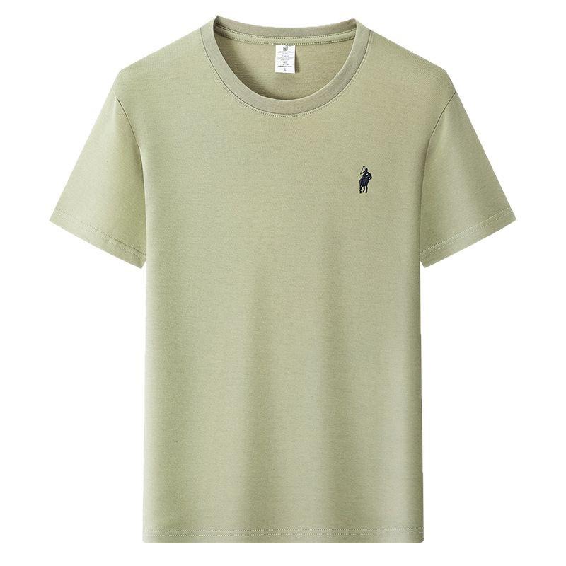 Herren High-End Atmungsaktives Baumwoll-T-Shirt mit kleinem Pony-Logo - Sommer Rundhals, Kurzarm, Business Casual Mode.
