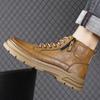 New Fashion Men's Shoes 2025 New Thickened Autumn And Winter Outdoor Plus Velvet Cotton High-top Sneakers Men's Short Boots