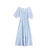 Blue Beautiful Dress Women's Summer New Design Temperament Medium and Long Popular Thin Skirt