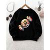 Girls' Crew Neck Sweatshirt with Colorful Candy Pattern | Casual Style, Perfect for Fall/Winter