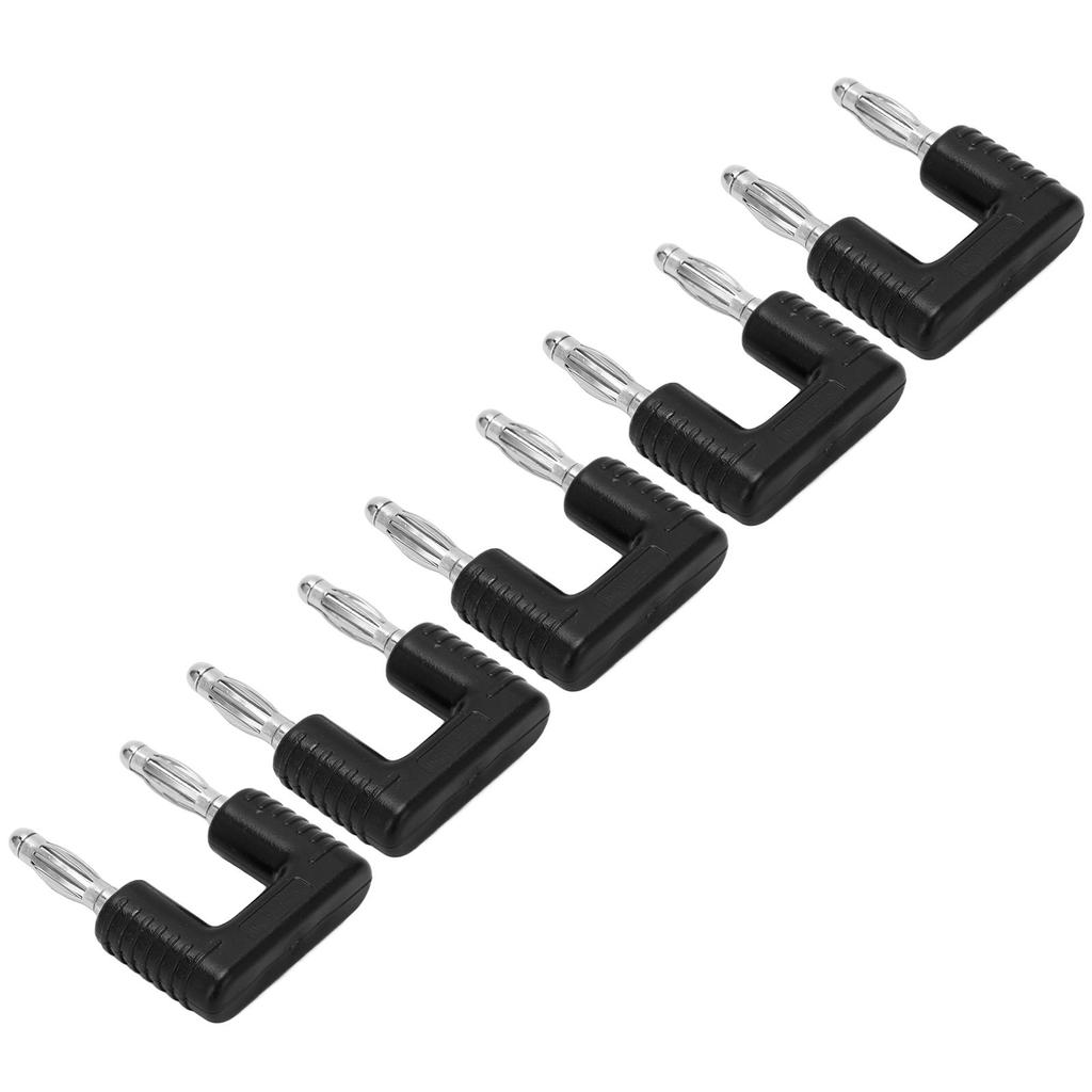 5Pcs J.20004 Banana Dual Plug Spacing 19mm Copper Nickel Plated Dual Tip Banana PlugBlack