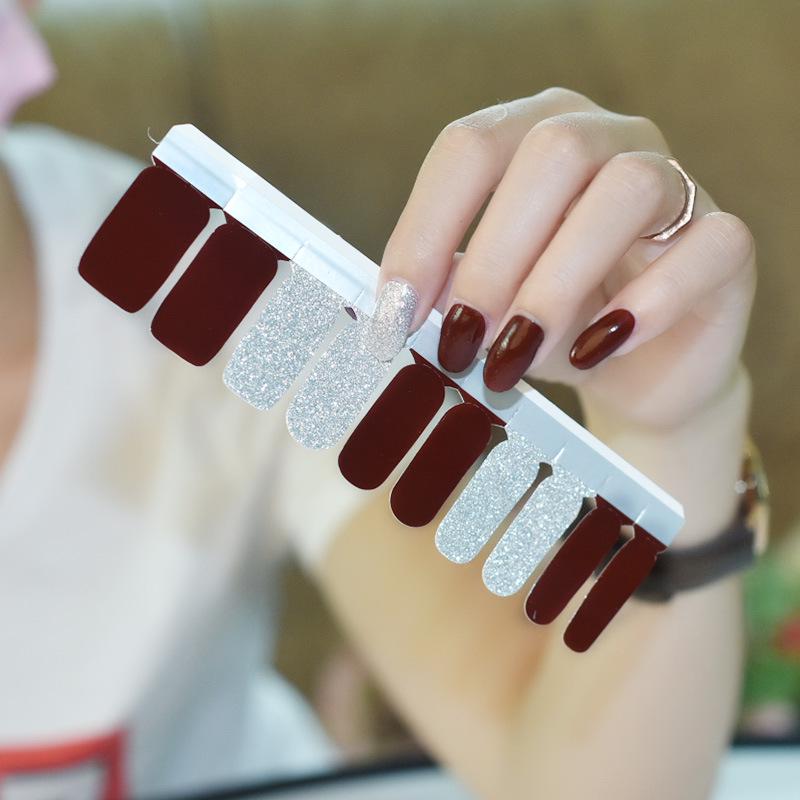 20 Nail Polish Film Exquisite and Fashionable Color Christmas Nail Stickers Waterproof Nail Stickers
