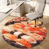 1pc Anime Design Sushi Roll Round Carpet Office Chair Mat, Non Slip Rug for Home Decor, Living Room, Bedroom, Game Room, Gift