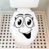 1Pc Creative Funny Smiling Face Toilet Seat Decals Bathroom Decor Cute Cartoon Expression Toilet Stickers Artical Decoration