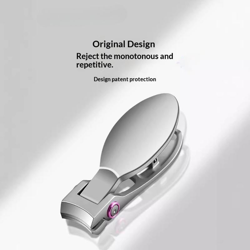 Präzisions-Edelstahl-Nagelknipser, Spritzschutz, Große Öffnung, Nagelschneider, Spezielle Nagelschere für Ältere mit Dickem Nagel
