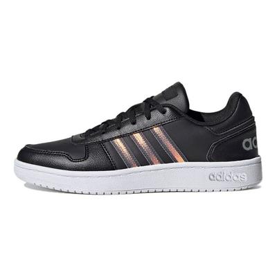 Hoops 2.0 Siyah Dokunsal Altın Metalik Kadın Spor Ayakkabı Core-Siyah Gri-Beş FW3536