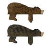 Brown Wooden Bear Door Topper Rustic Bear Shape Door Corner Frame Sign Handcrafted Sleeping Bear Statue for Home Office Bedroom Nursery Decor