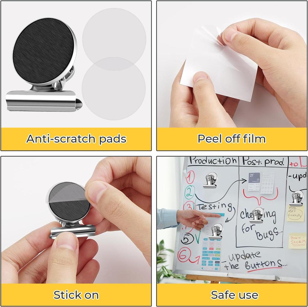 20Pcs Fridge Magnets, Strong Magnetic Clips, Magnetic Clips Heavy Duty for Photo Displays, Home, Office, Classroom