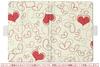 igcase Fire HD 8 released in Exclusive notebook type direct pasting heart red white pattern 005018 (8th generation, 2018) case, cover, type,